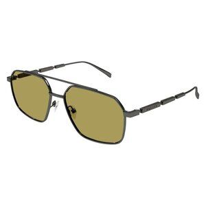 New ALEXANDER MCQUEEN Grey Aviator AM0477S 003 Sunglasses Women